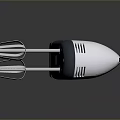 Electric Handheld Mixer With White Gray Design For Baking And Cooking 3d model