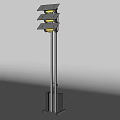 Modern Floor Lamp With Three Tiered Design And Metal Pole Black Base