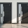 Modern password door security door 3d model
