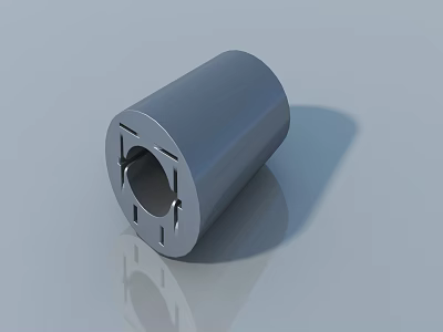Swing Door Metal Hardware Cylindrical Component With Smooth Surface For Installation 3d model
