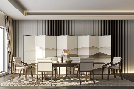 New Chinese Restaurant Home Restaurant 3d model