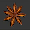 Orange Star Shaped Petal Design Decorative Ornament Set for Home Tabletop Decoration