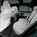 Modern Car Interior Featuring Steering Wheel Large Touchscreen Dashboard And Quilted Seats 3d model