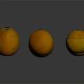 Six Ripe Oranges Including One Half Cut on Smooth Gray Surface with Reflections