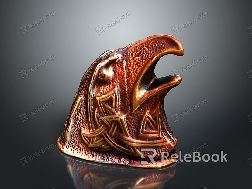 Carved Eagle Large Carved Owl Eagle Head Wood Carved Eagle Head Raptor Falcon Bird Bird Bird Bird Animal model