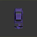 Purple Vintage Muscle Car With Sleek Body Design Bronze Wheels And Black Roof