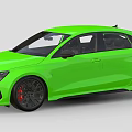 Green Sporty Sedan With Modern Black Grille And Sleek Exterior Design