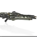 3D Rendered Futuristic Sci-Fi Weapon With Detailed Metallic Structure And Advanced Features
