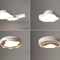 Modern Minimalist Ceiling Lights With Unique Cloud And Petal Shaped Designs Soft White Lighting 3d model