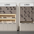 Hardware sample color plate display cabinet 3d model