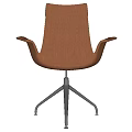White Background Wall With Brown Chair And Window Showing Snowy Field View