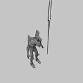 Purple And Green Sci Fi Mech Character With Detailed Armor Structure Design
