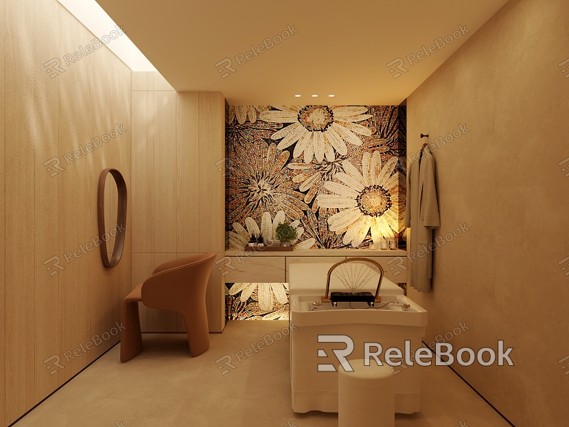 Scalp treatment room Beauty room model