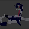 Modern Mechanical Device With Blue Pink Structure And Support Frame Design