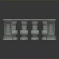 Scenic Landscape View Of Ancient Stone Columns And Platform Structure 3d model