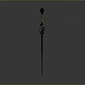 Medieval Decorative Sword With Intricate Hilt Design And Ornate Reflective Blade