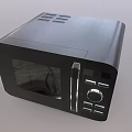 Black Microwave Oven With Glass Door And Control Panel For Kitchen Appliance