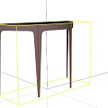 Modern Minimalist Side Table With Curved Top And Golden Metal Legs