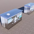Blue And Silver Smart Police Kiosks With Intelligent Security Information Displays