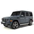 Mercedes G Class Dark Blue SUV With Boxy Design And Large Alloy Wheels