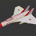 Scale Model J 7 Aircraft With Silver Body And Red Details For Space Aerospace Enthusiasts