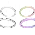 Four Colorful White Gradient Silicone Rings For Eco Type Road Traffic Safety Facilities