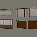 Wall Mounted Cushion Pads With Fabric And Leather Design For Home Decor
