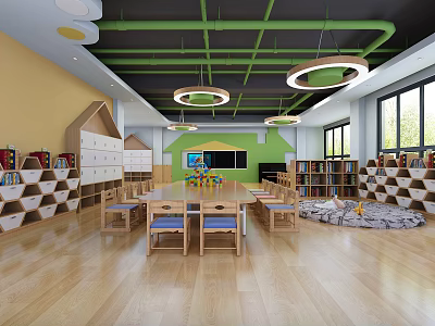 Nordic Kindergarten Children's Activity Classroom 3d model