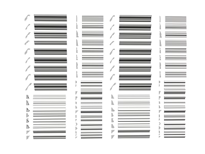 Diverse Line Patterns Featuring Horizontal Vertical And Textured Design Elements 3d model