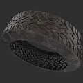 Car Tire With Deep Tread Pattern And Durable Rubber For Off Road Use 3d model