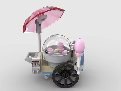 LEGO toy blocks marshmallow car dessert car 3d model
