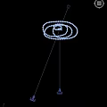 Unique Beaded Chandelier With Intertwined Spiral Design For Modern Home Decor