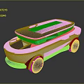 Futuristic Modern Concept Car With White Black Exterior Sleek Roof And Black Wheels Design