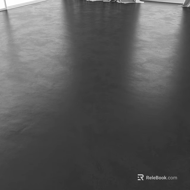 Polished Concrete Floor Component With Smooth Surface And Reflective Finish 3d model