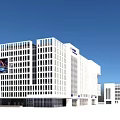 Modern factory building 3d model