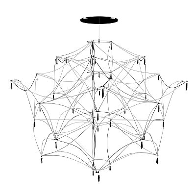 Modern Chandelier Simple Grid Chandelier 3d model Modern Chandelier Simple Grid Chandelier 3d model