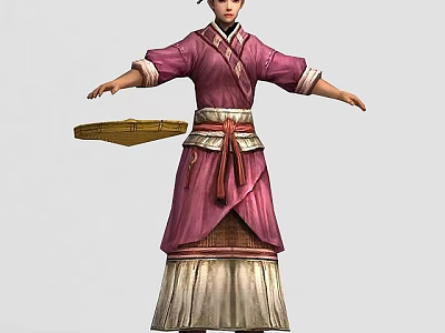 Tech Exhibition Hall Showcasing 3D Model of Traditional Costume Digital 3d model