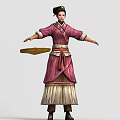 Tech Exhibition Hall Showcasing 3D Model of Traditional Costume Digital