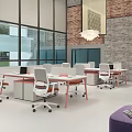 High Back Ergonomic Mesh Office Chairs In Bright Modern Industrial Open Plan Shared Workspace