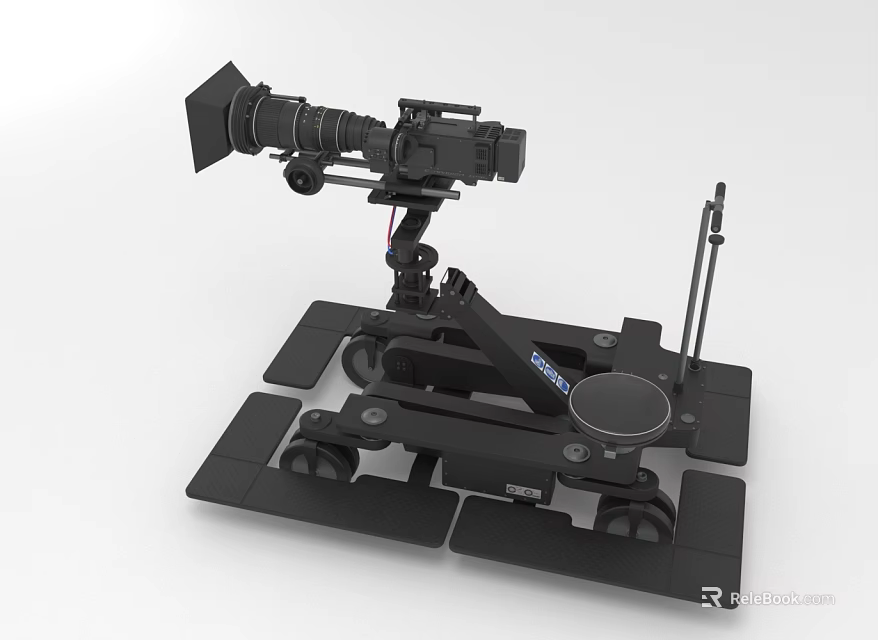 Professional Commercial Video Equipment With Camera Mount And Mobile Slider Platform 3d model 