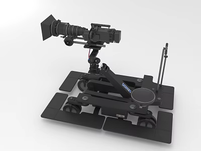 Professional Commercial Video Equipment With Camera Mount And Mobile Slider Platform 3d model