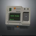 Optical System Device Front Panel With Screen Showing System Standby And Orange Indicator Light