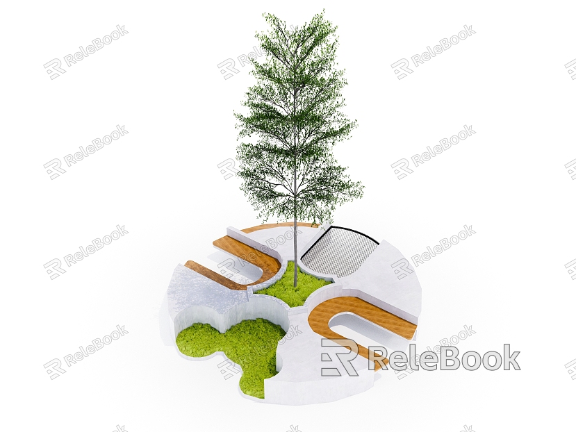 Modern Tree Pool Landscape Tree Pool Seat model