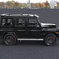 Black Mercedes G Class Modified Car With Large Wheels And Rugged Front Design
