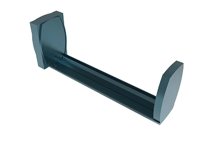 Modern Metal Bathroom Tissue Holder With Curved Design And Durable Construction 3d model