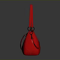 Stylish Red Leather Handbag With Double Handles Adjustable Straps And Metal Accents Design