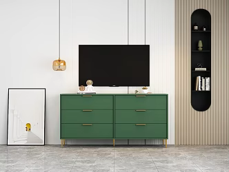 Modern Bucket Cabinet Side Cabinet Storage Cabinet 3d model