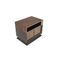 Elegant Modern Chest of Drawers with Walnut Wood and Brass Handles Design