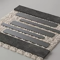 Gray Stepping Stones with Crushed Gravel Neatly Arranged Garden Path Design