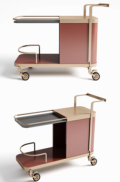 Modern dining car 3d model